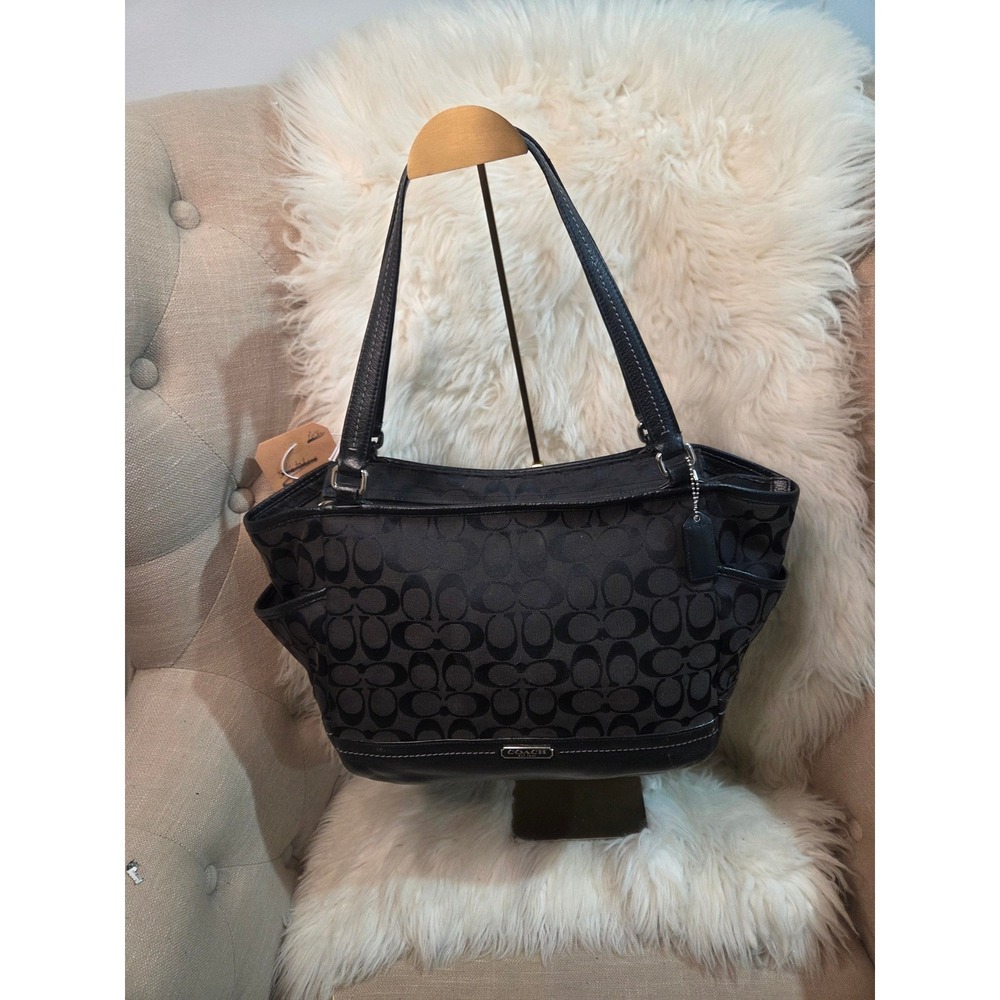 C165 Coach Park Signature Carrie tote